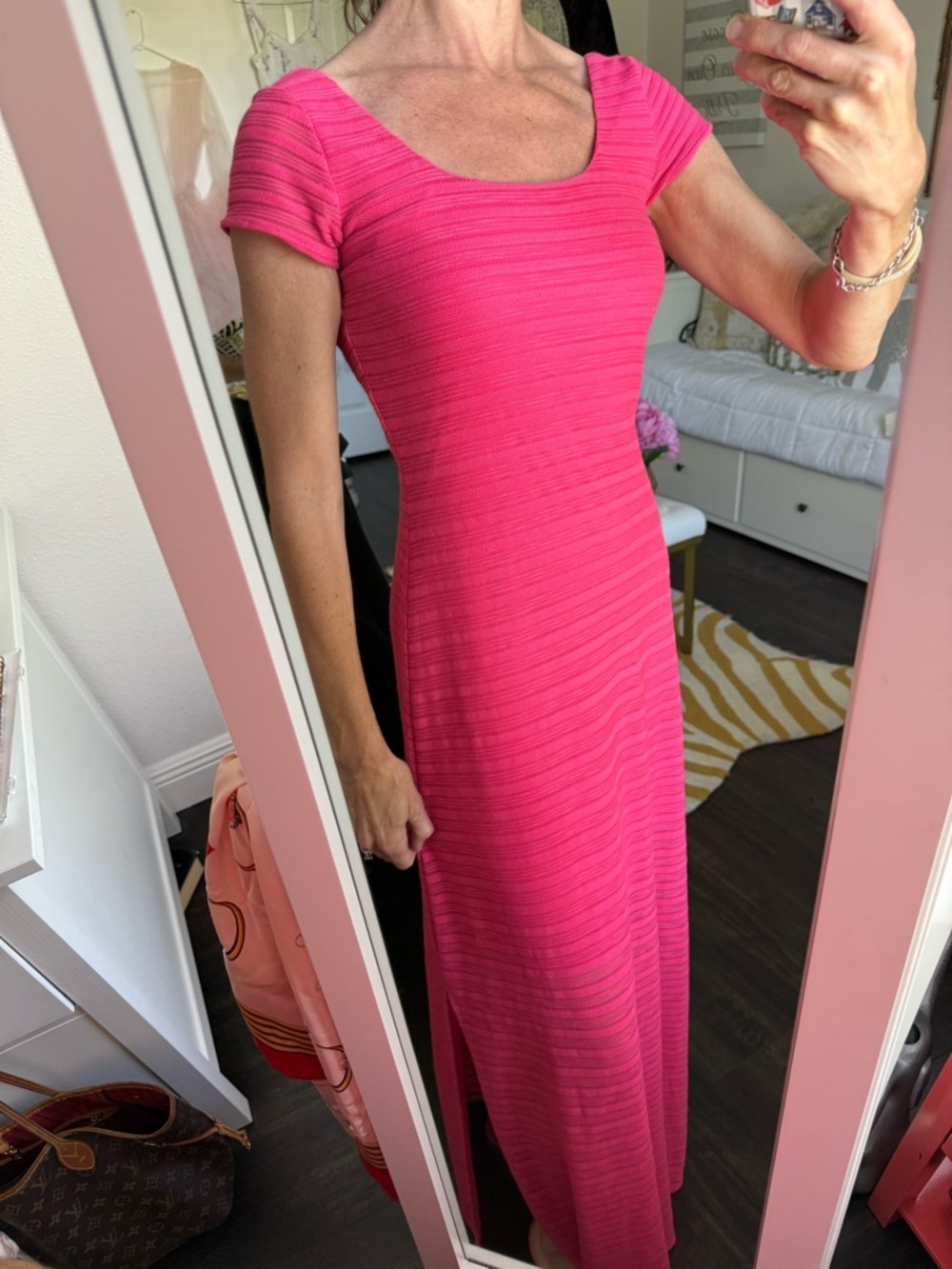 Lilly Pulitzer Ramsay Dress in Lipstick Pink Barbiecore Coquette Girl Palm Beach - Picture 3 of 8